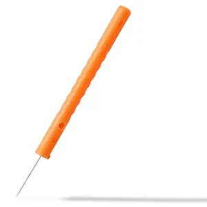 aguja auricular con mango de plastico