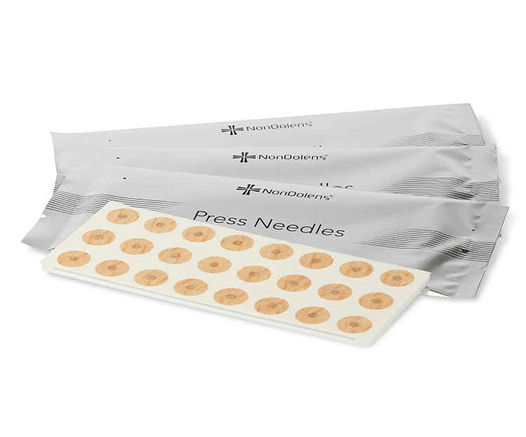 chincheta con adhesivo redondo paquete