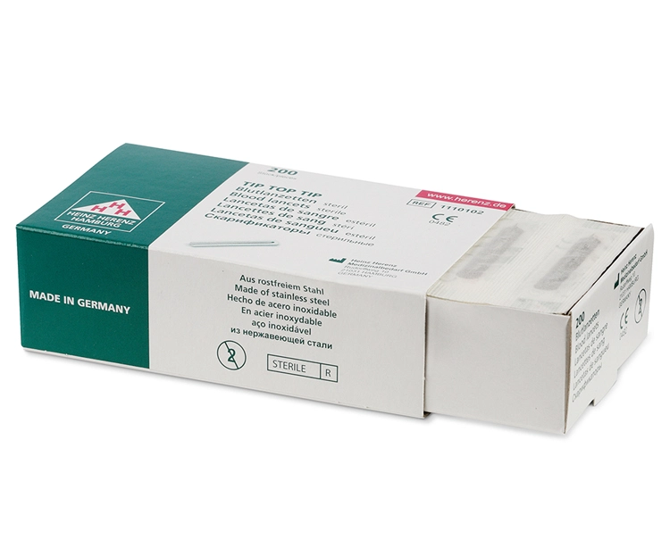 lancetas de acero inoxidable caja